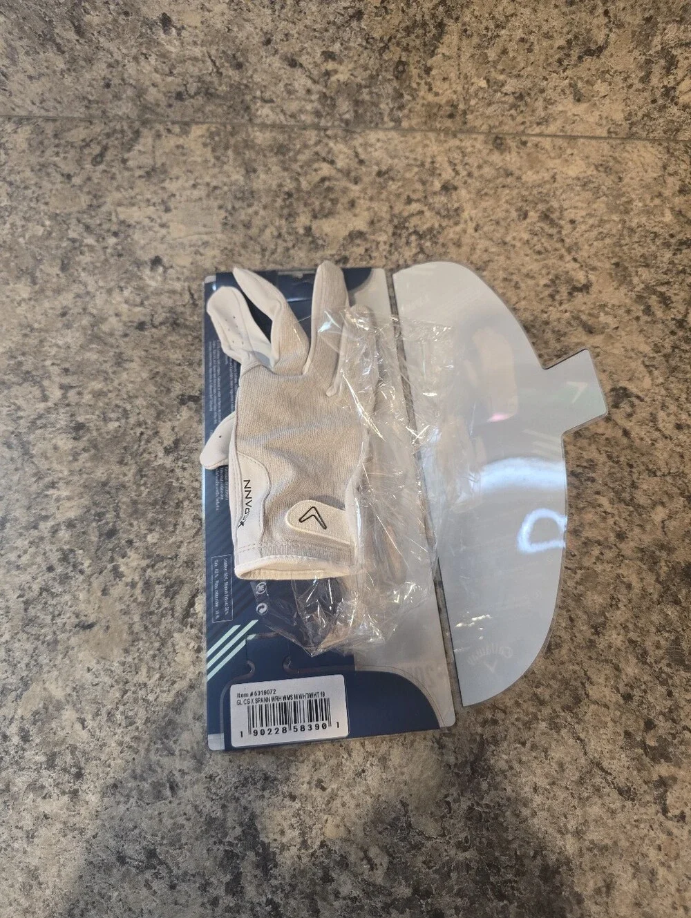 New Callaway X Spann Golf Glove Right Hand Premium Leather Compression Fit White